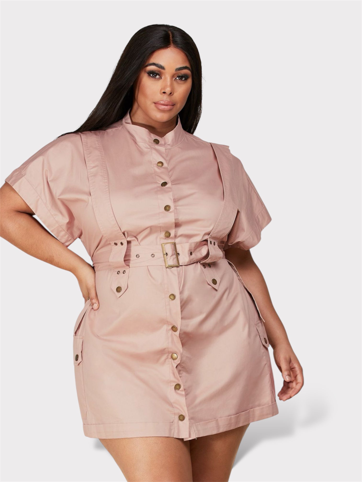 Vintage Mauve Short Dress