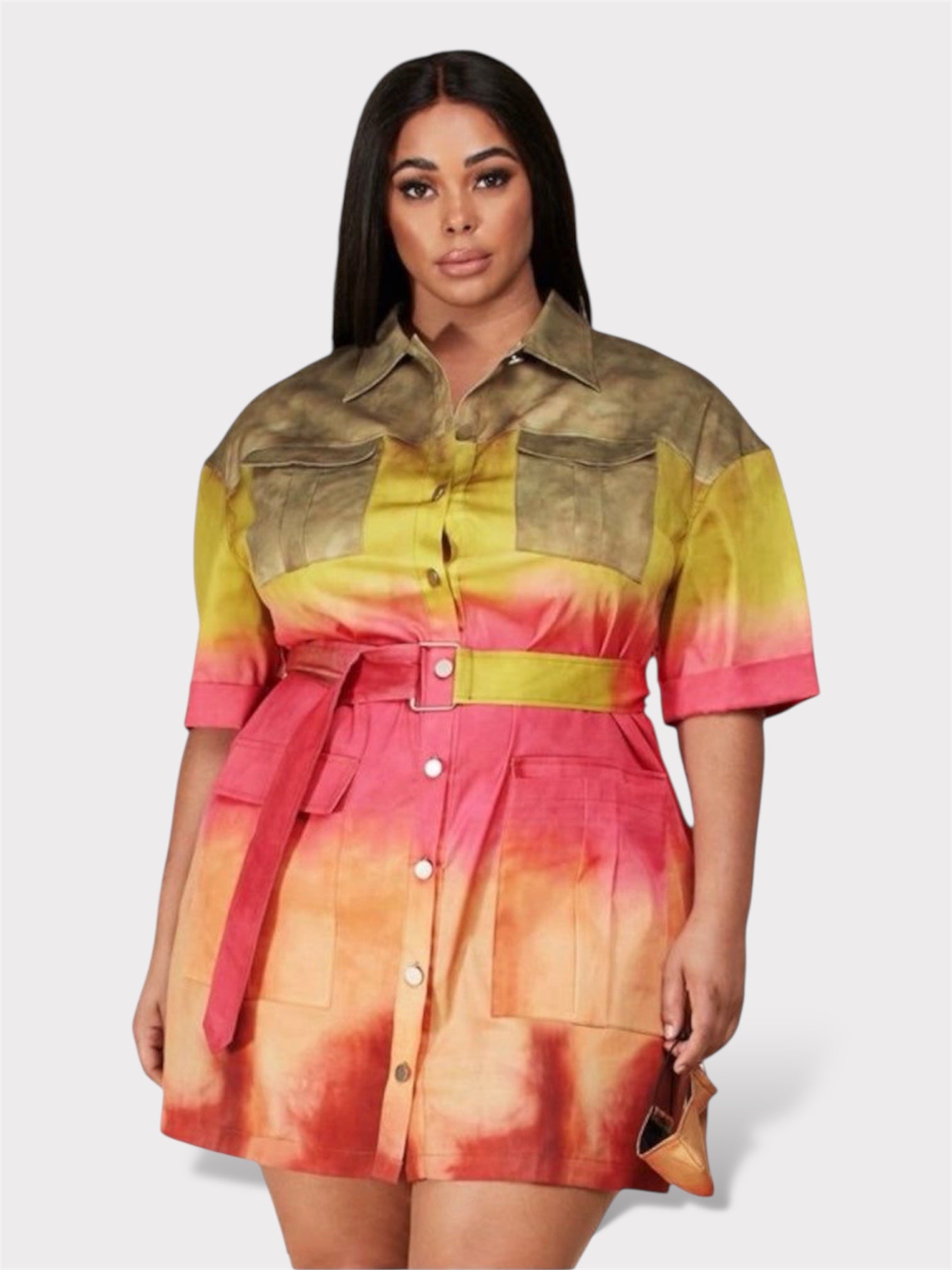 Color Block Short Dress