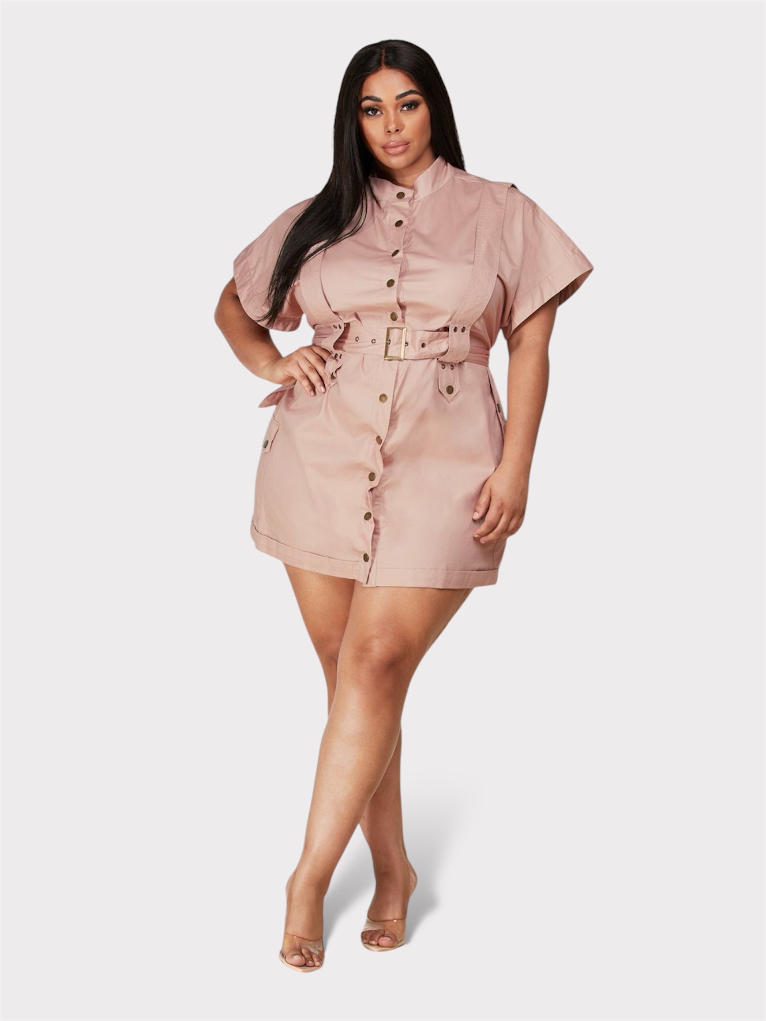 Vintage Mauve Short Dress
