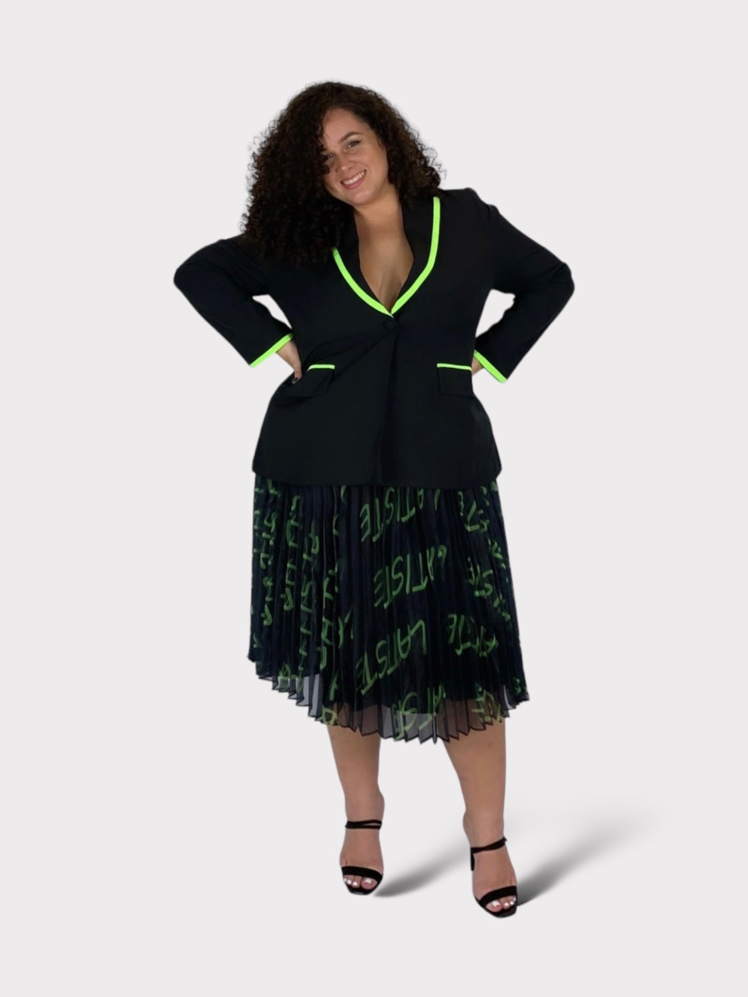 Conjunto Latis Neón Plisado