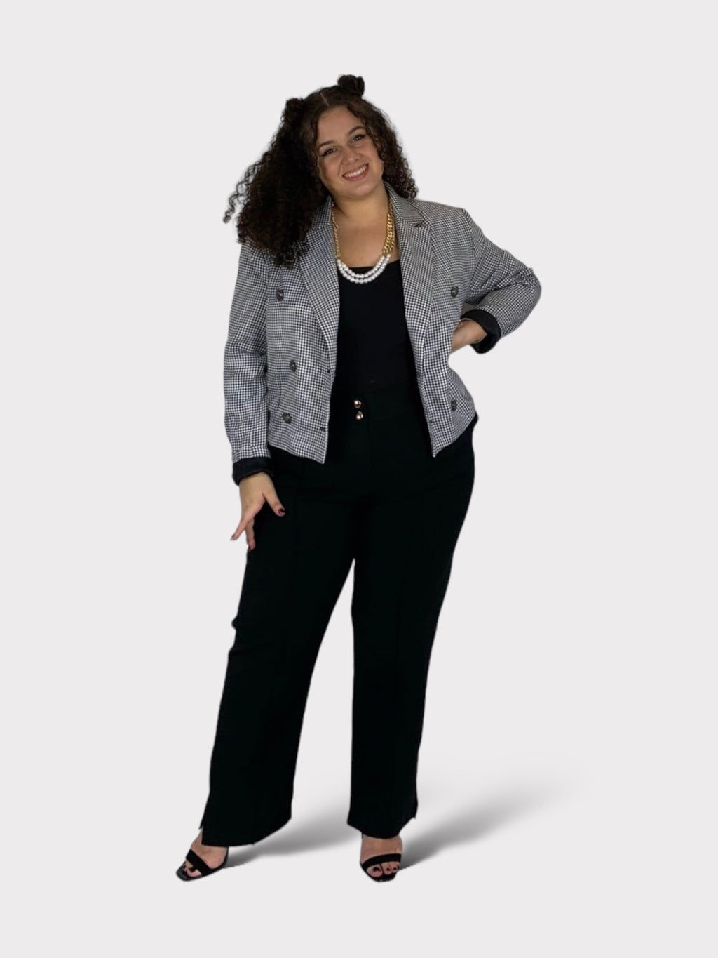 Blazer de pata de gallo