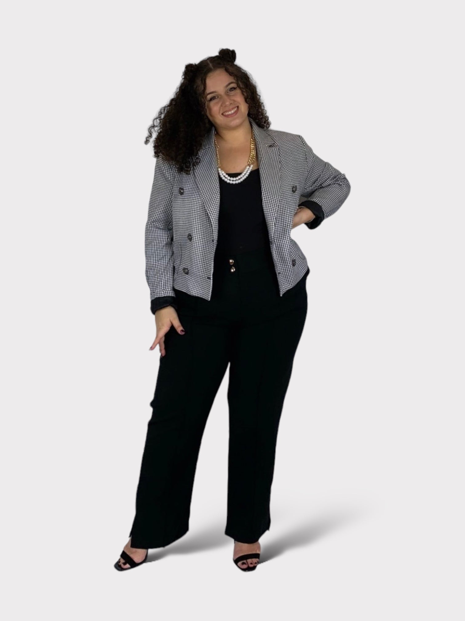 Blazer de pata de gallo