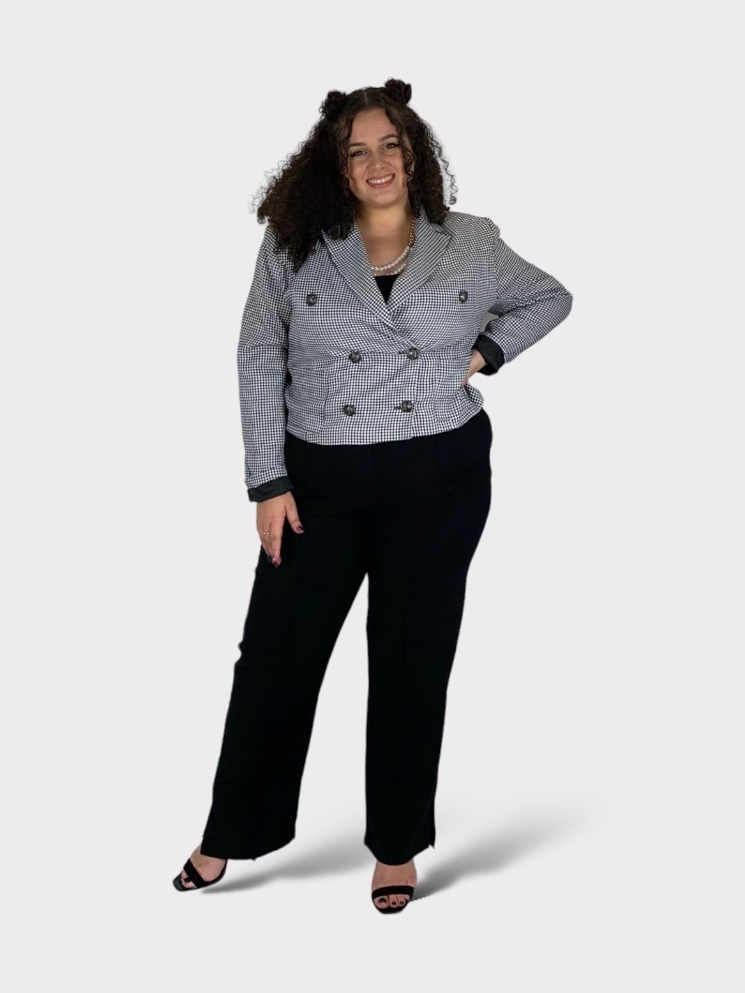 Blazer de pata de gallo